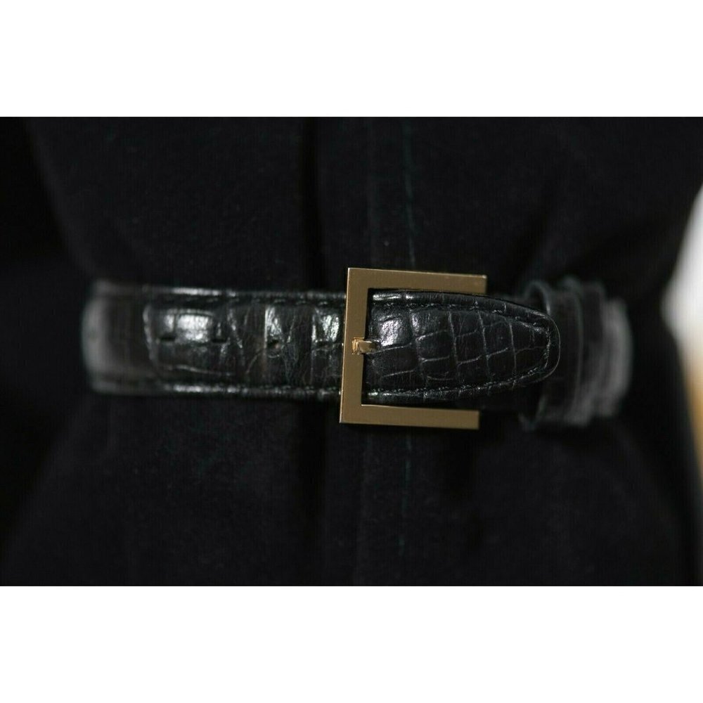 Fendi Womens Black Gold Wrist Watch Embossed Leather Strap Quartz Watch W Box - Picture 5 of 6